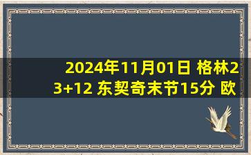 2024年11月01日 格林23+12 东契奇末节15分 欧文28+8+7 火箭终结独行侠连胜